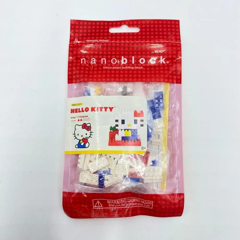 NanoBlock Hello Kitty 110+ Pieces Micro-Sized Building Blocks Ages 8+